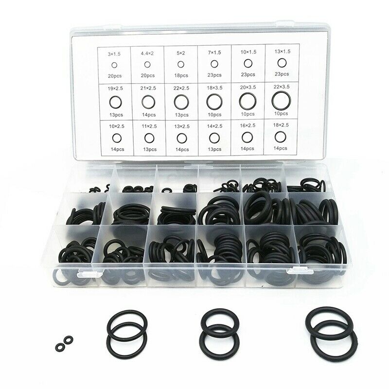 4X(279 Pcs Rubber O- Gasket  Assortment Kits Thickness 1.5mm 2.5mm 3.5mm P5Q8)