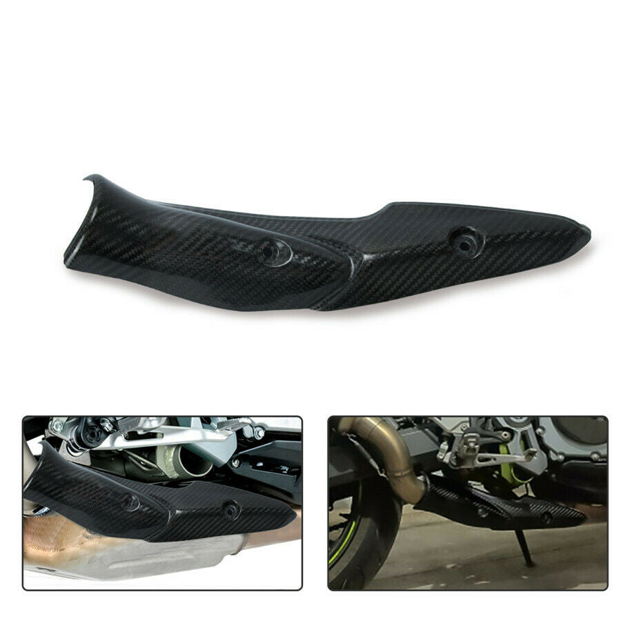 1 Pcs Carbon Fiber Motorcycle Middle Pipe Connector Heat Shield Anti-scald Shell