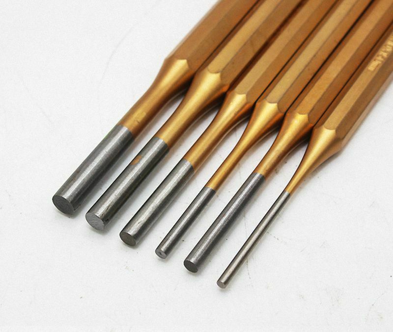 6 Pcs Punch Set 150mm Long Parallel Drifts 2mm 3mm 4mm 5mm 6mm 8mm Pin