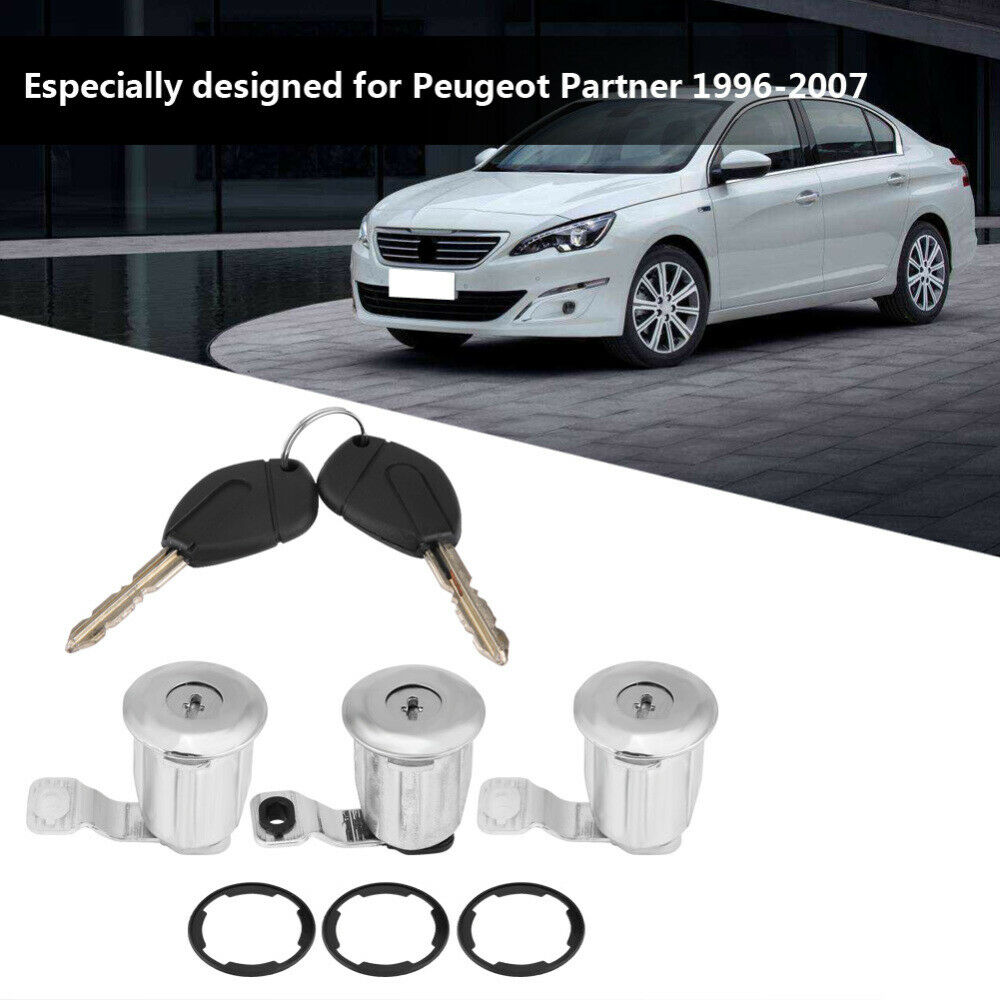252522 Car Door Lock Barrel Set with Keys for Peugeot Citroen Berlingo Xsara NEW