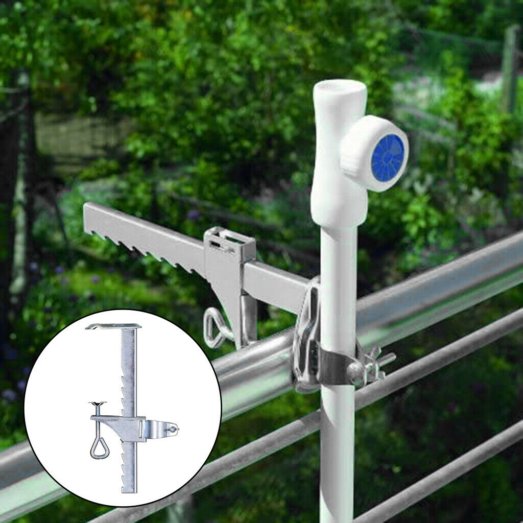 Alloy Parasol Sun Umbrella Holder Clip Clamp for Garden Balcony Beach Table