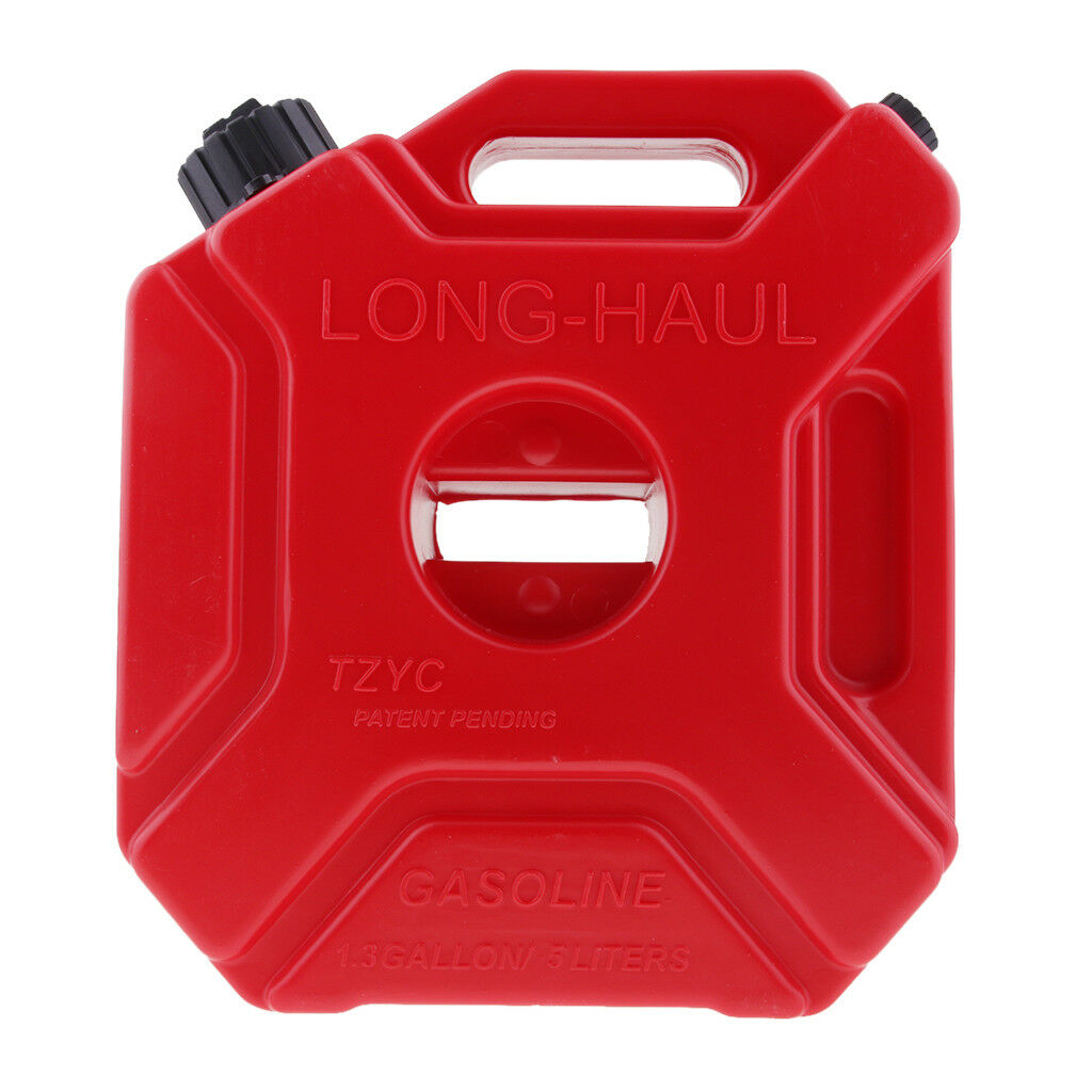 5L Red Portable Jerry Can Gas Plastic Fuel Tank Petrol ATV UTV Motorcycle