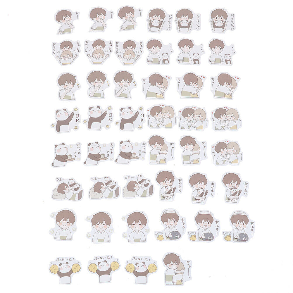 45pcs cute cartoon panda DIY Diary Craft Stickers Scrapbooking decorJA.l8