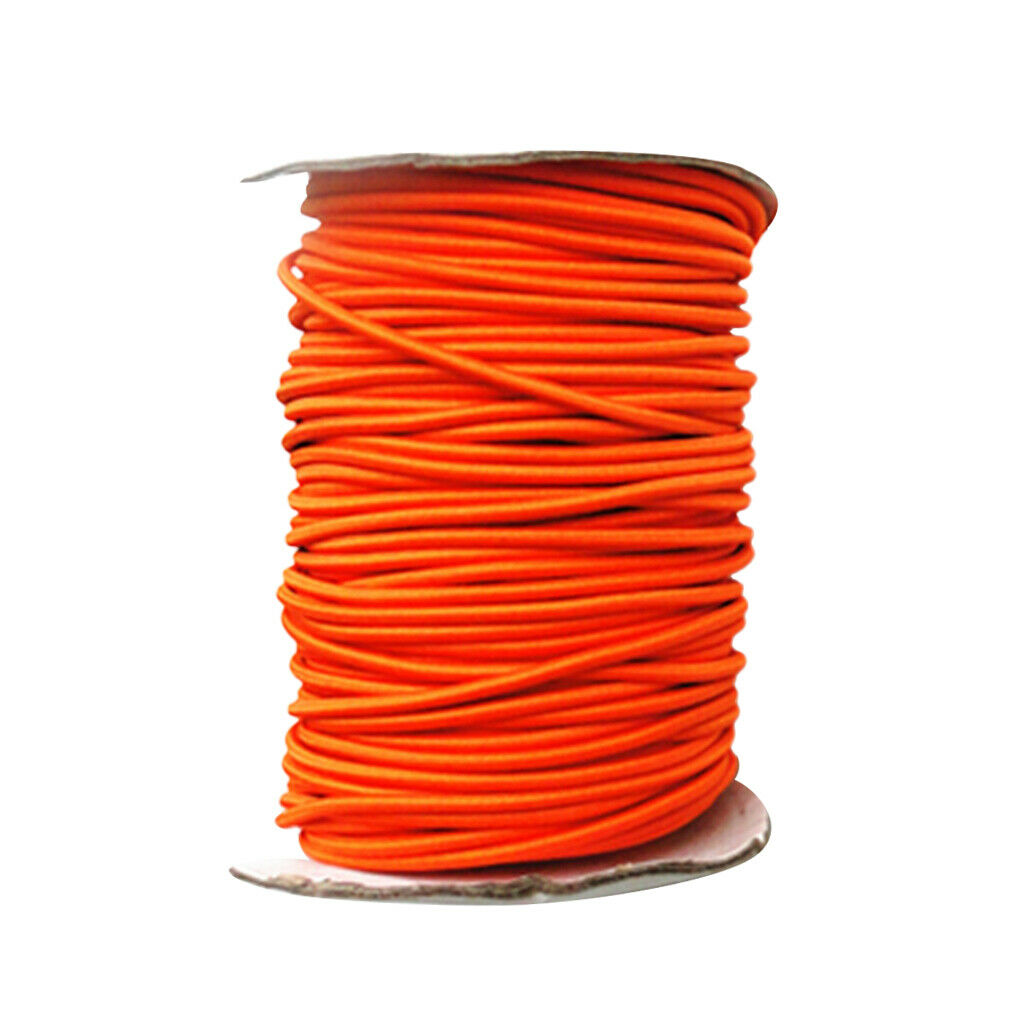 4mm 10m Orange Elastic Bungee Rope Shock Cord Tie Down - Boat/Trailer Covers
