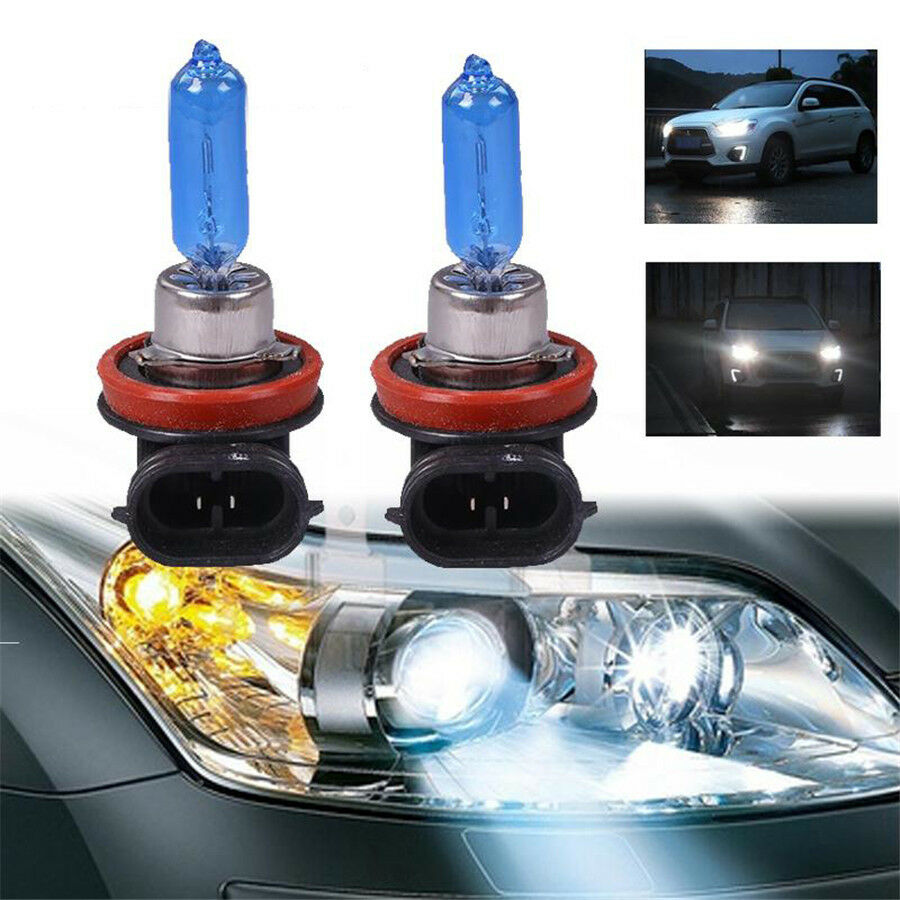 2 Pcs H9 12V 65W Halogen Headlight Car Driving Fog Light Lamp Bulb 6000K