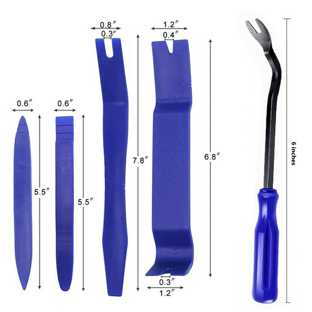 5Pcs Door Clip Panel Car Trim Removal Tool Kits Fastener Auto Dashboard Tools