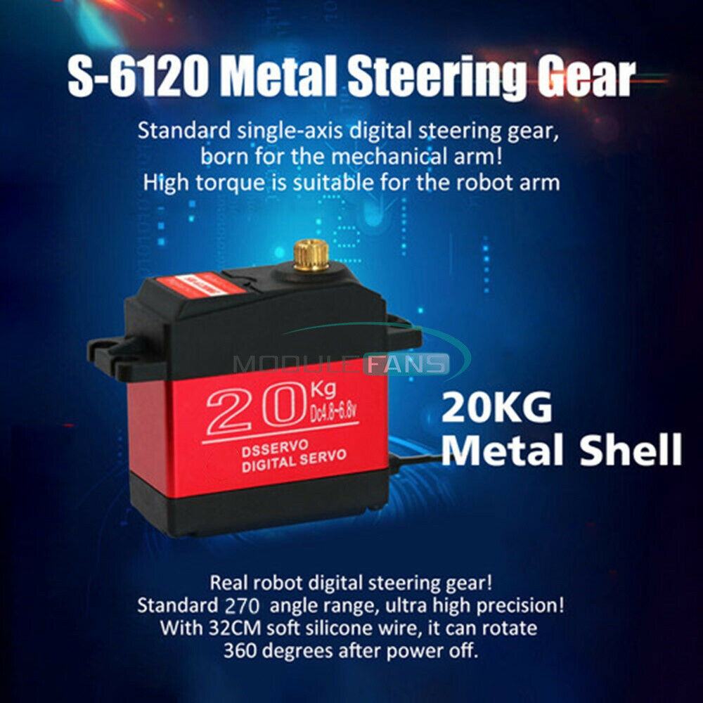 270 Degree 20kg High Torque Metal Gear Digital RC Car Servo Motor