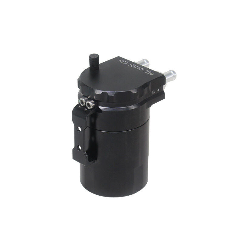 Universal Black Aluminum Baffled Car Oil Catch Tank Can Reservoir Closed loop