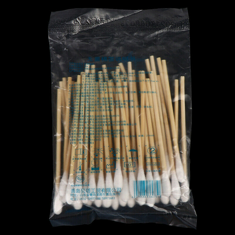100pcs Disposable Double-ended Cotton Swabs Cosmetic Tools Individua EADFAU