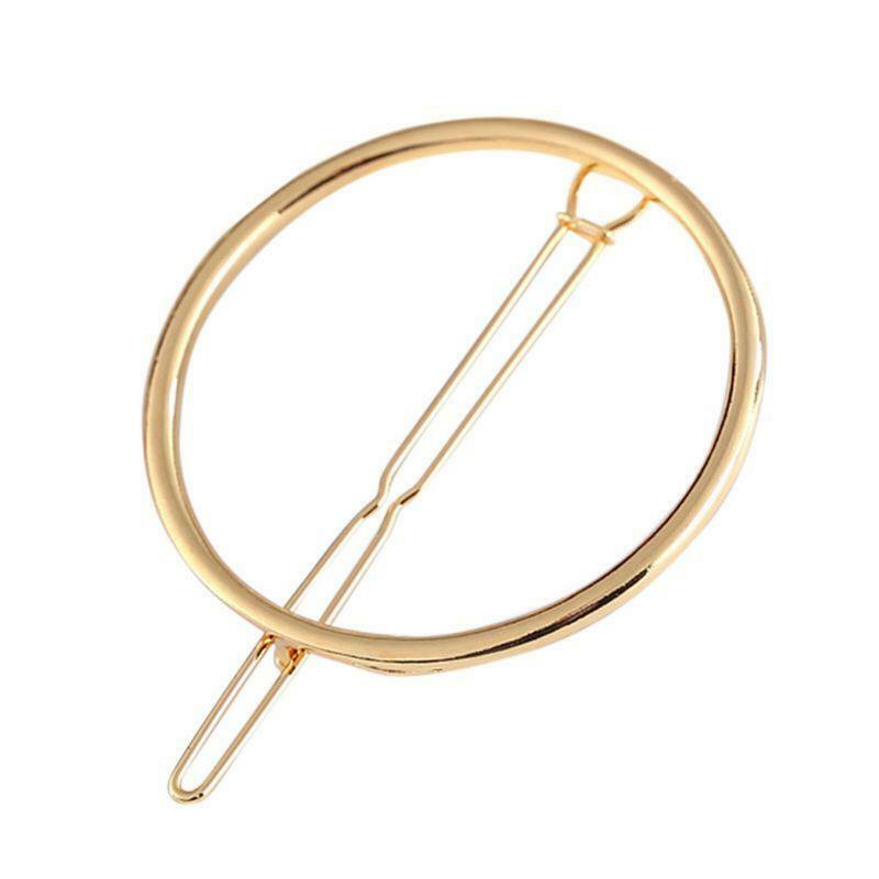 1Pc Women Girls Metal Alloy Circle Hairgrip Barrette Round Shape Hair Clip Hoop