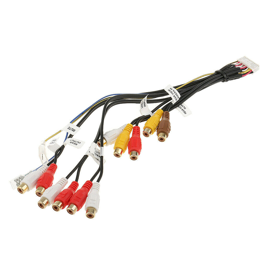24 pin RCA Audio Video Adaptor Pre Out Lead for Pioneer Avic-F900BT F90BT