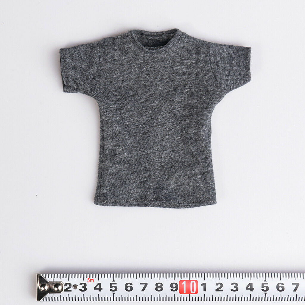 1/6 Scale T-shirt for HT TC Dragon 12in Action Figures Accessories D-Gray