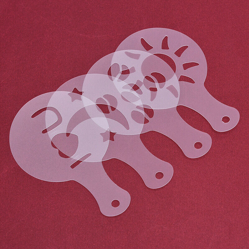 16Pcs/Set Cake Cupcake Stencil DIY Coffee Cappuccino Mold Variety Decorat.l8