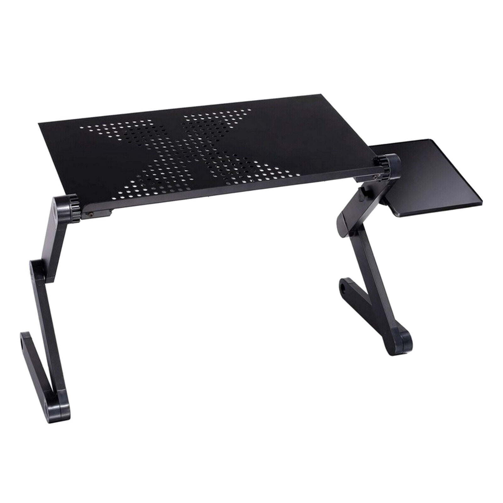 Laptop Folding Table Stand Humanized Design Stand Desk & Mouse Tray Black