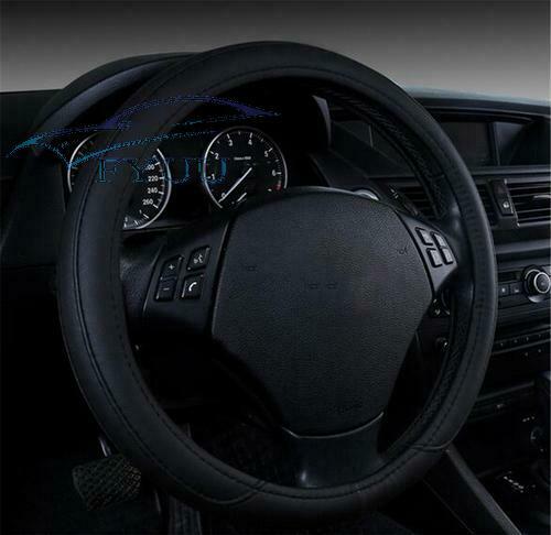 Black Automotive Leather Steering Wheel Sets Streamlined Ventilating Affordable