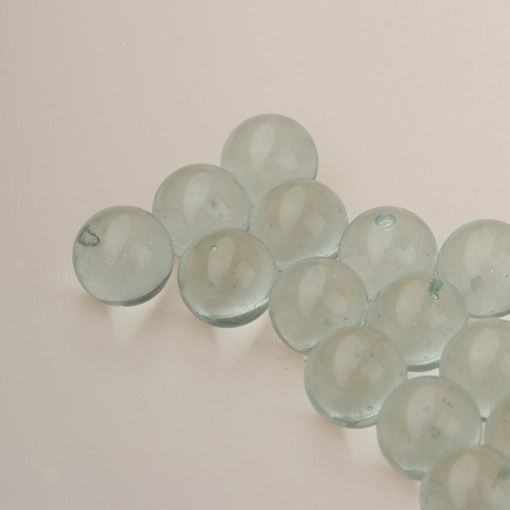 100PC Round Transparent Glass Marbles Clear for Filling Vases Aquarium Decor