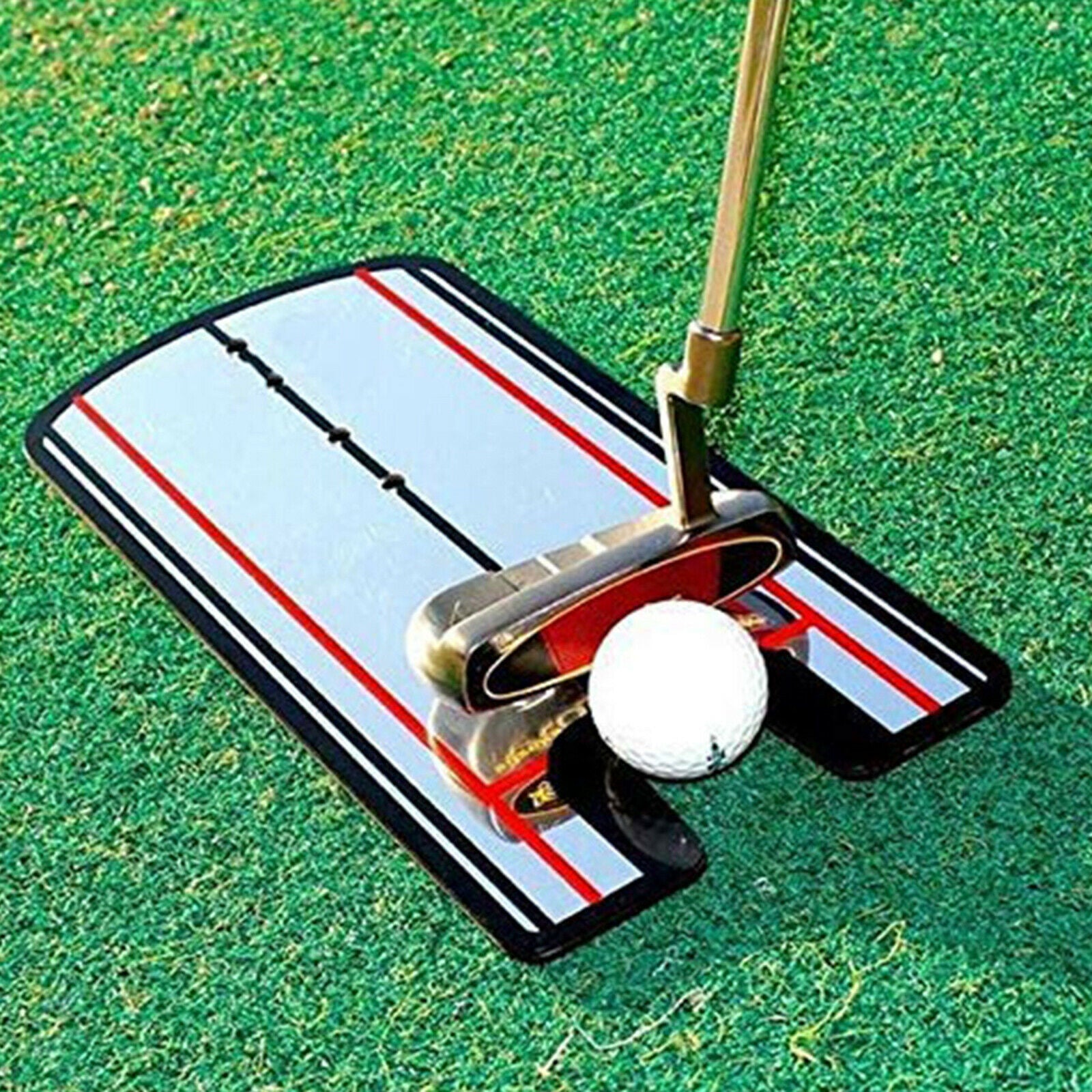 Golf Put Alignment Mirror Portable Swing Practice Workout