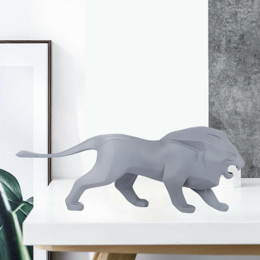 Lion Statue Abstract Lion King Animal Sculpture Craft Hotel Shelf Ornaments
