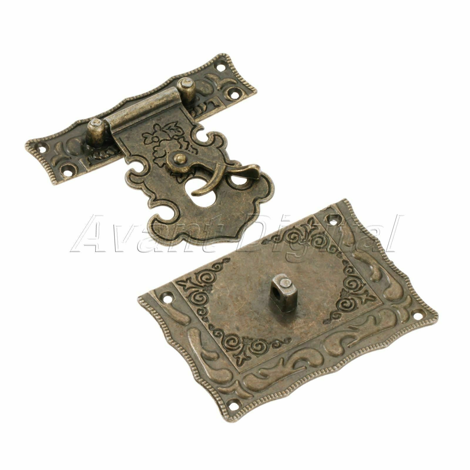 Retro Jewelry Box Wine Case Suitcase Clasp Hasp Latch With Screws Hardware Decor