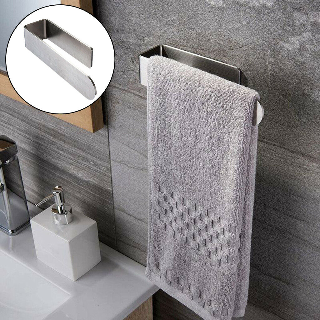 Sticky Towel Hanger Bathroom Towel Bar Thicken Towel Rack Bathroom Organizer