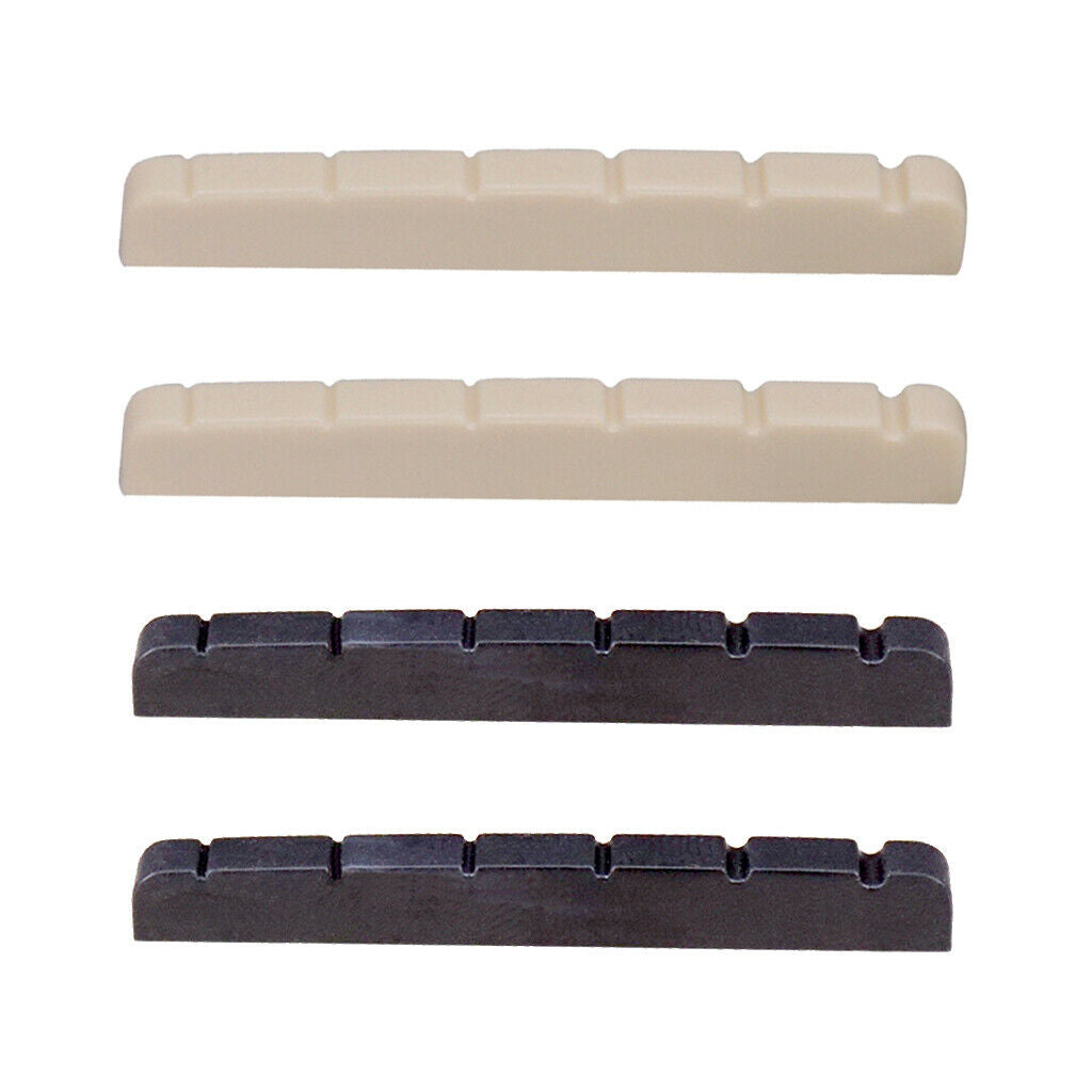 New Tech 6 String Bass Guitar Nut Saddle & Nut Guitar Replacement White