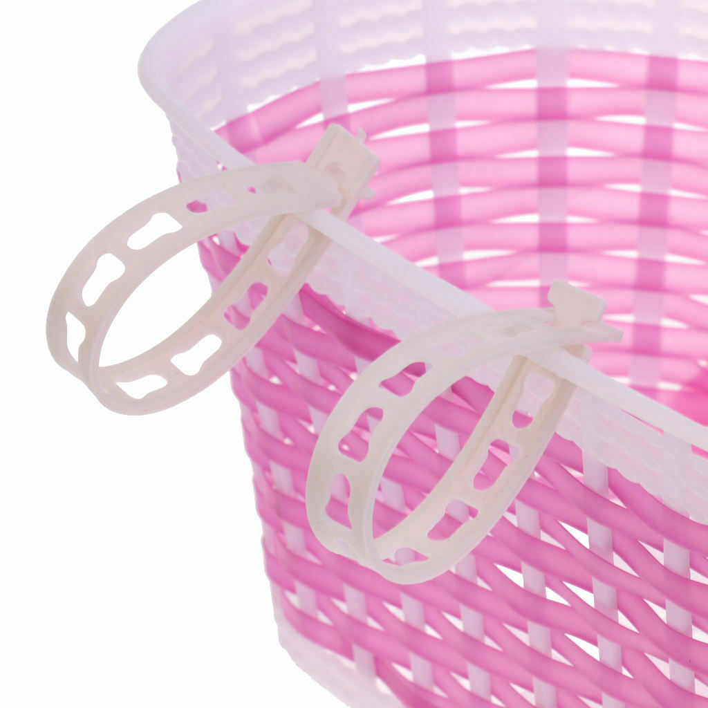 2Pcs Children Kids Girls Bike Front Basket with Bowknots Warning Bell Set
