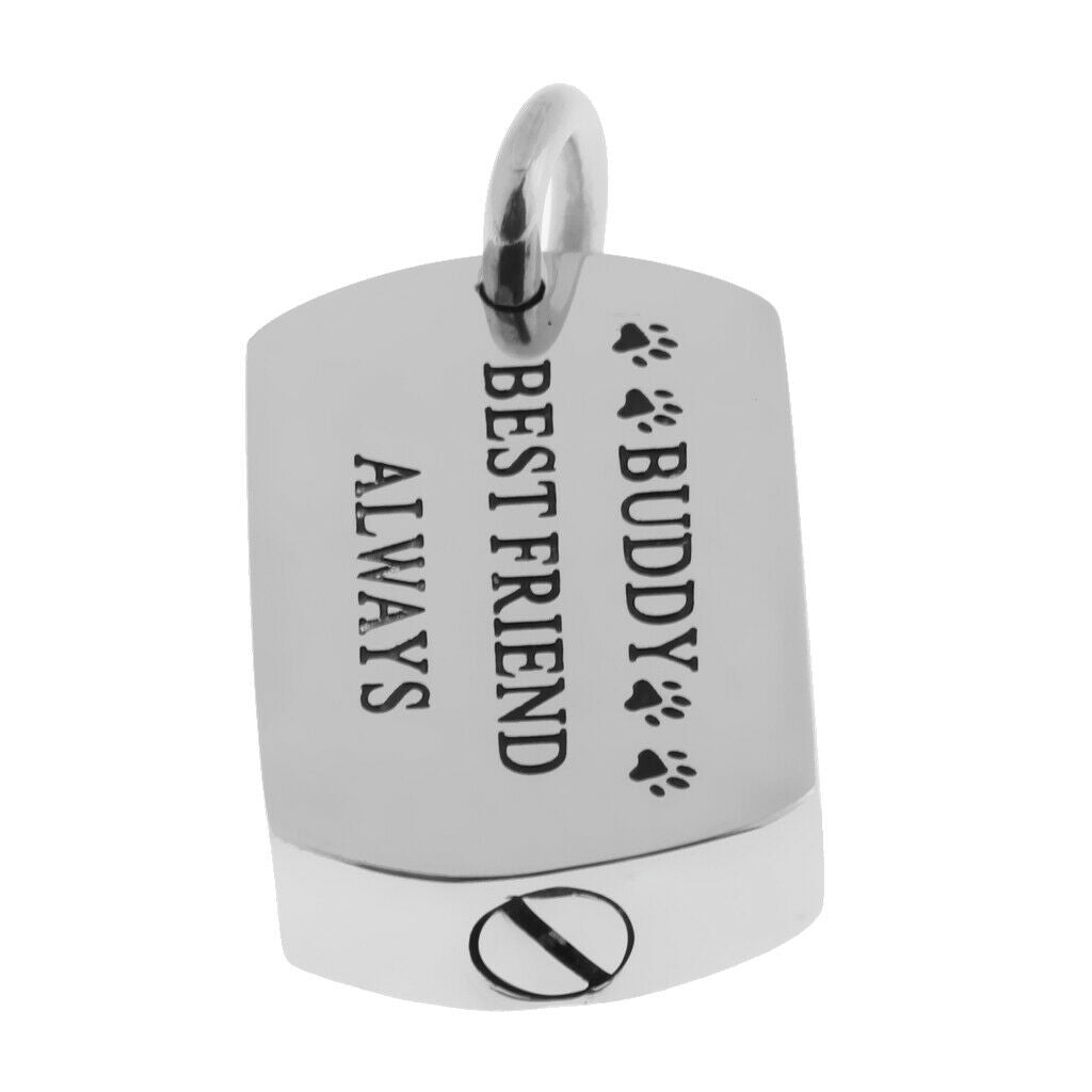 Stainless Steel Dogtag .Memorial Keepsake Always In My Heart Urn Tag