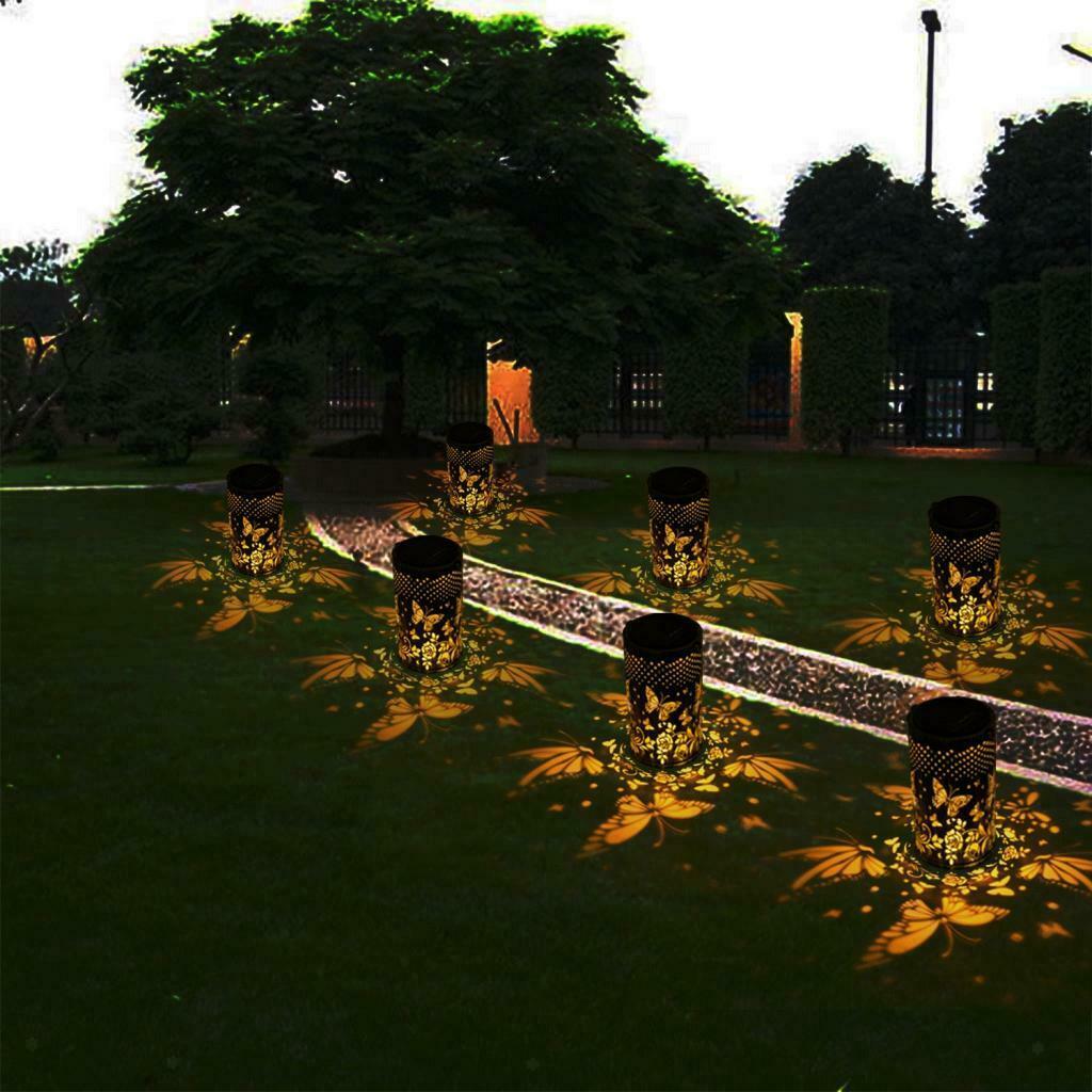 Beautiful Solar Butterfly Light LED Projection Lamp Yard Decor for Terraces