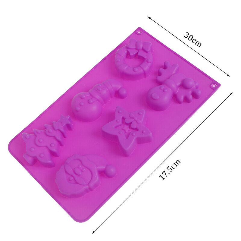 Silicone Mold Series Cake Mould Snowman Santa Handmade Soap Molds Wax MouldBDAU
