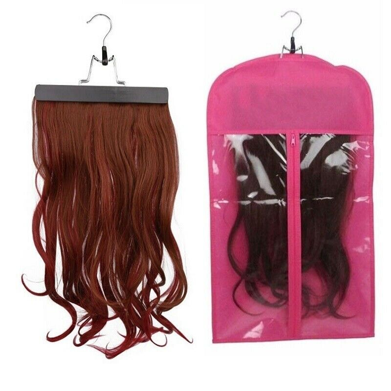 Lot 3 Hair Hanger, Hair Carrier for Hair Extensions Protection Case Storage Bag