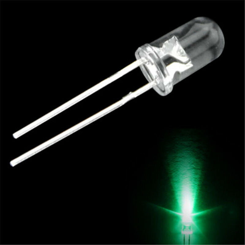 1000pcs 5MM Red/Green/Blue/Yellow/White Round Water Clear LED Light Diodes Kit