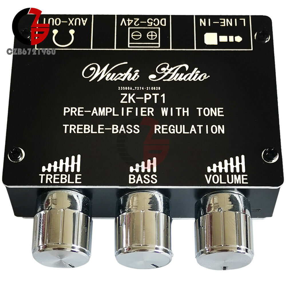 Bluetooth 5.0 Tone Pre-stage Treble Bass Amplifier 2Channel Stereo Audio Decoder