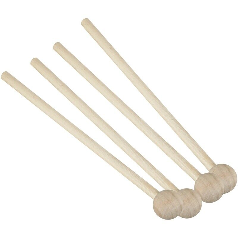 2 Pair Wood Mallets Percussion Sticks for Energy Chime, Xylophone, Wood Block,G2
