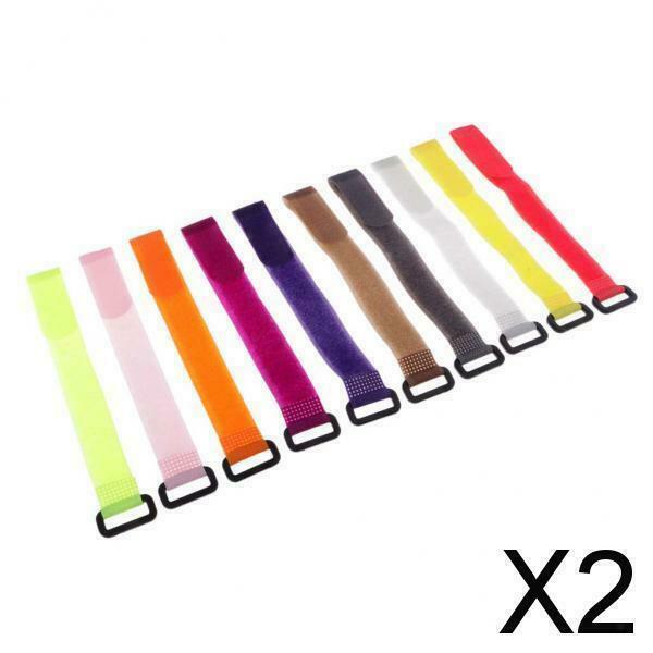 2X 10Pcs/Lot Fishing Rod Belt 20cm Rod Strap Ties Wrap Bundle Adjustable