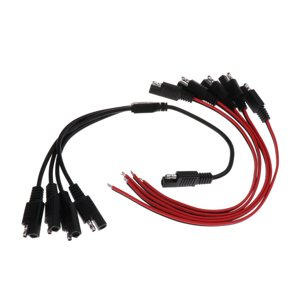 High Quality SAE Power Extension Cable Connector 1 to 4 + Quick Connecting Plugs