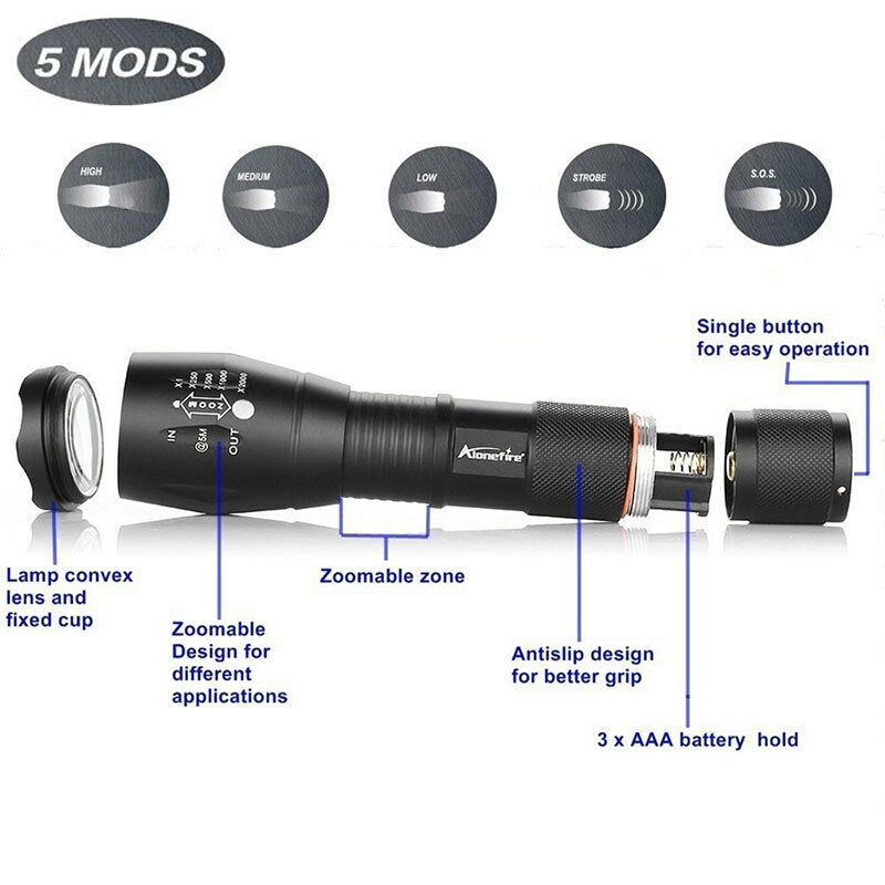 Flashlight Tactics Ultra Powerful - Lamp Of Pocket LED - Xml T6 - New