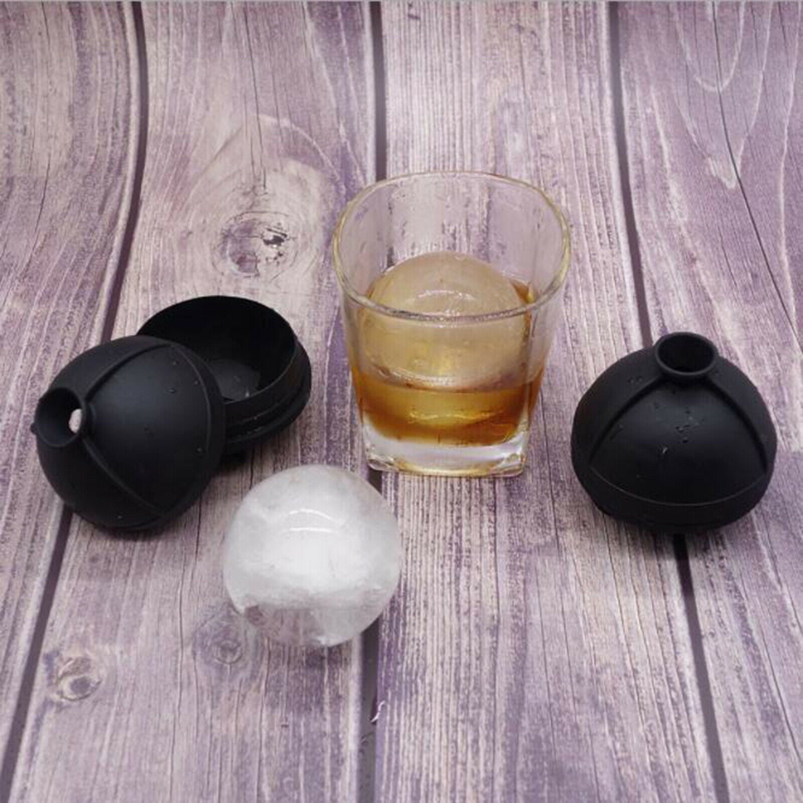 Large Round Ice Ball Molds 6cm Silicone Sphere Ice Molds for Cocktails