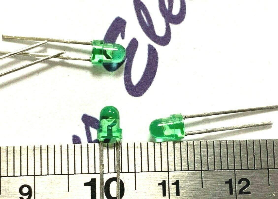 50pcs - SAYNO SLP-281C-20 pitch:2.5mm Green contact type LED lamp