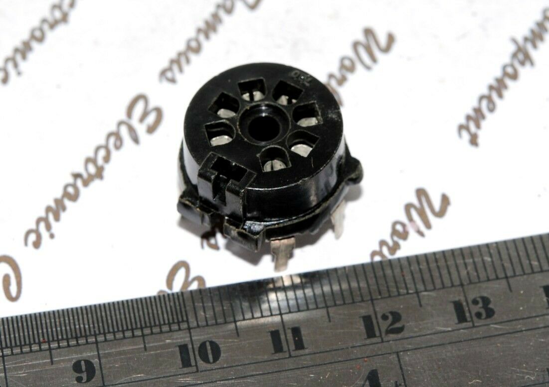 10pcs - ONEIDA 7 Pin Tube PCB Socket - brass cadmium plated contacts