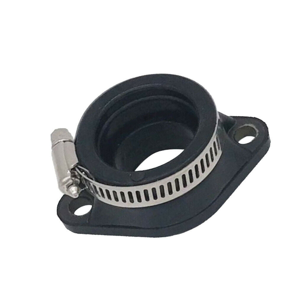 2Pcs Black Rubber Carburetor Intake Manifold Adapter Flange for ATV DirtBike