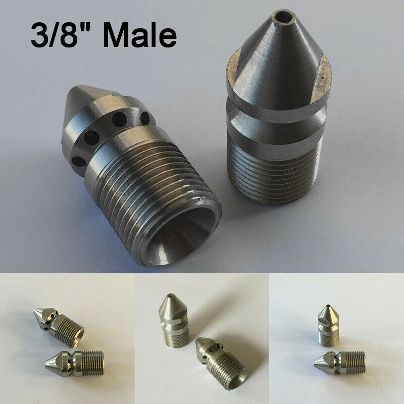 Pressure Washer Drain / Sewer Cleaning Jetter Nozzle 9 Jet 3/8" Male 4.5 .l8