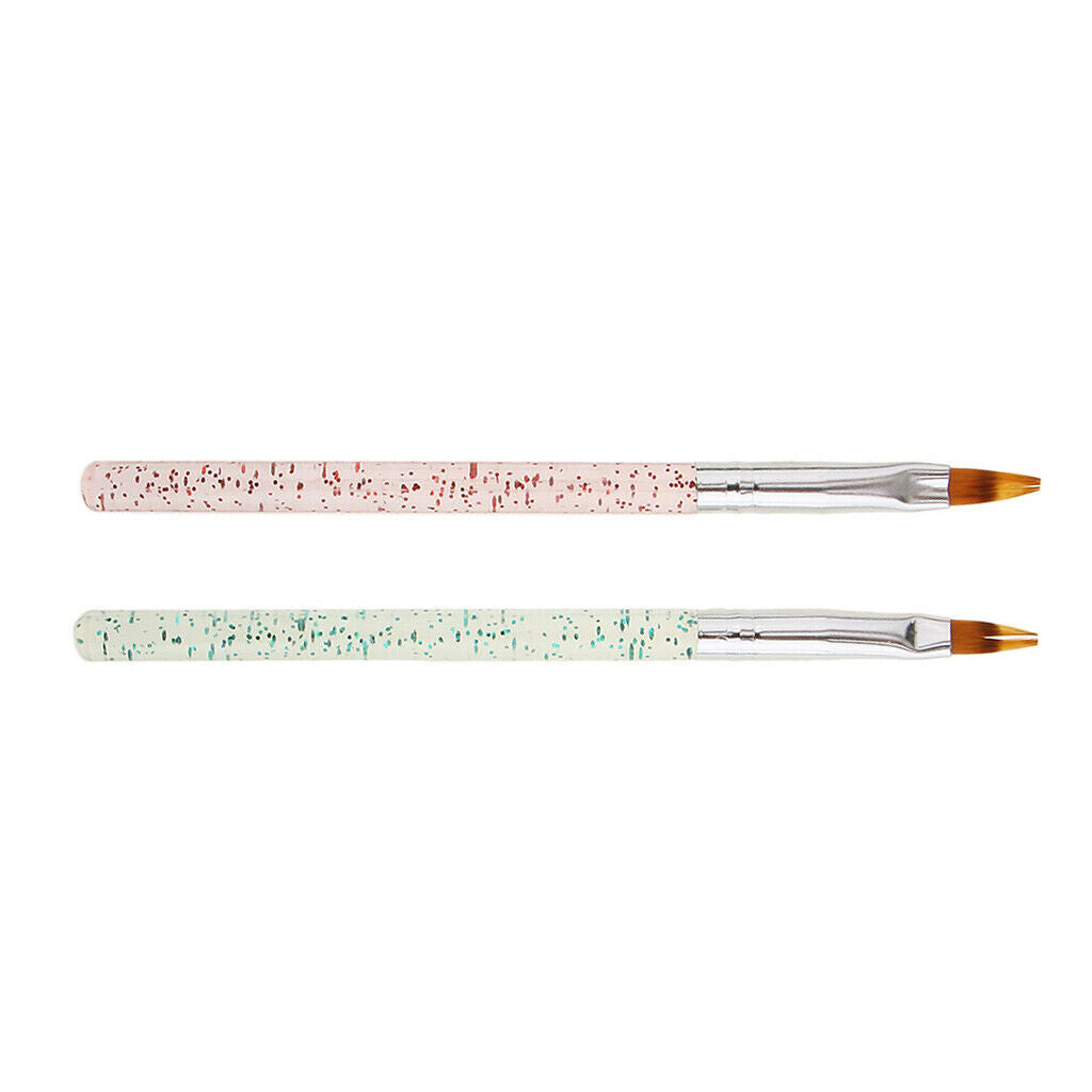 2PCS Nail Art Painting Brushes Dotting Pens for Natural,False,Acrylic,Gel Nails,