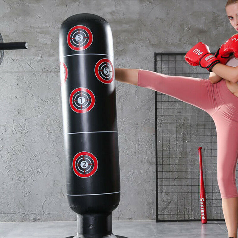 Gym Training Standing Punching Bag Inflatable Tumbler Sports Sandbags Column HN