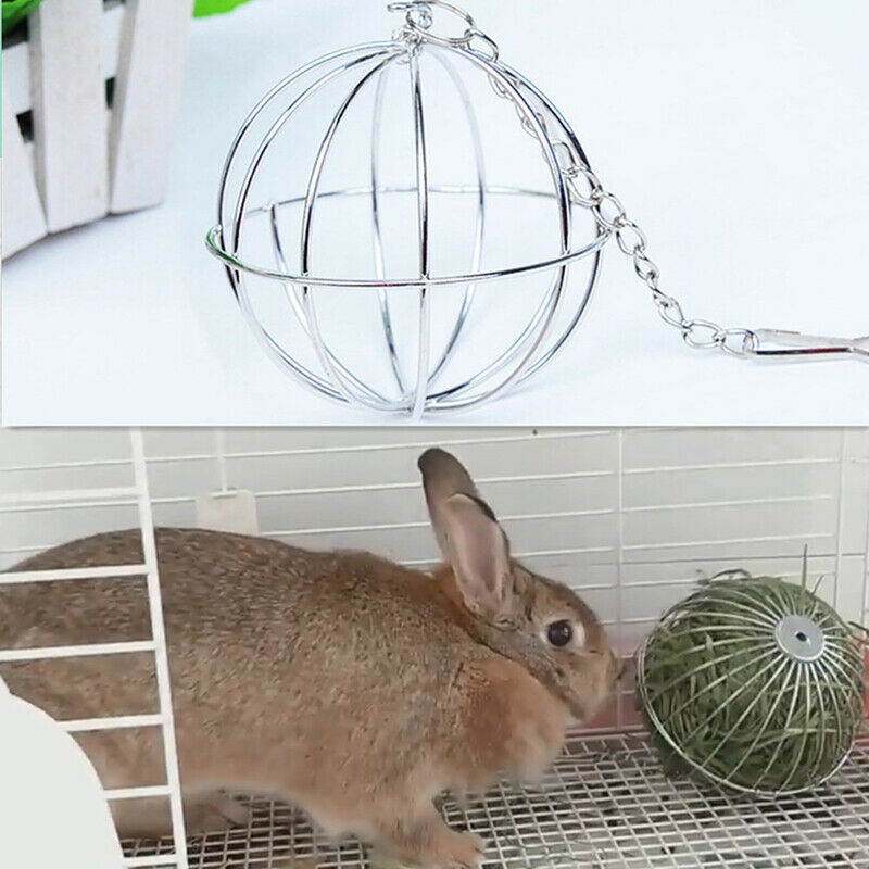 Pet Supplies Hay Manger Food Ball Stainless Steel Plating Grass Rack Ball