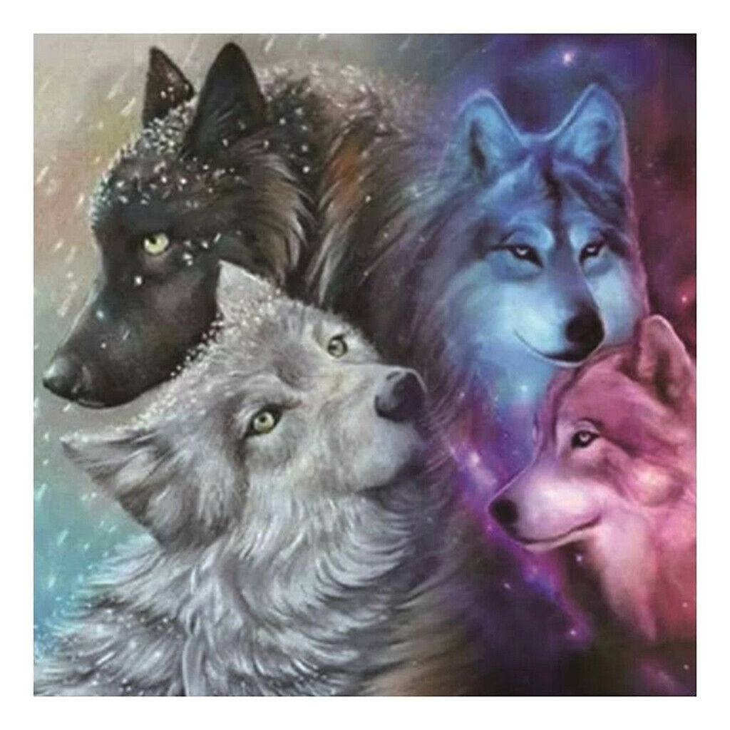 Four Wolves Full Drill  DIY 5D Diamond Painting Embroidery Cross Stitch Kit