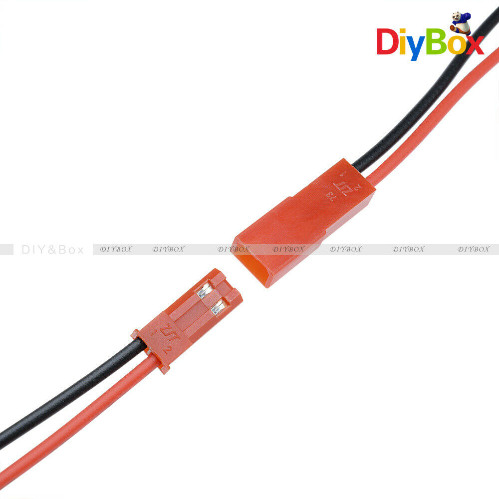5Pairs 100mm JST Connector Plug Cable Line Male+Female for RC BEC Lipo Battery