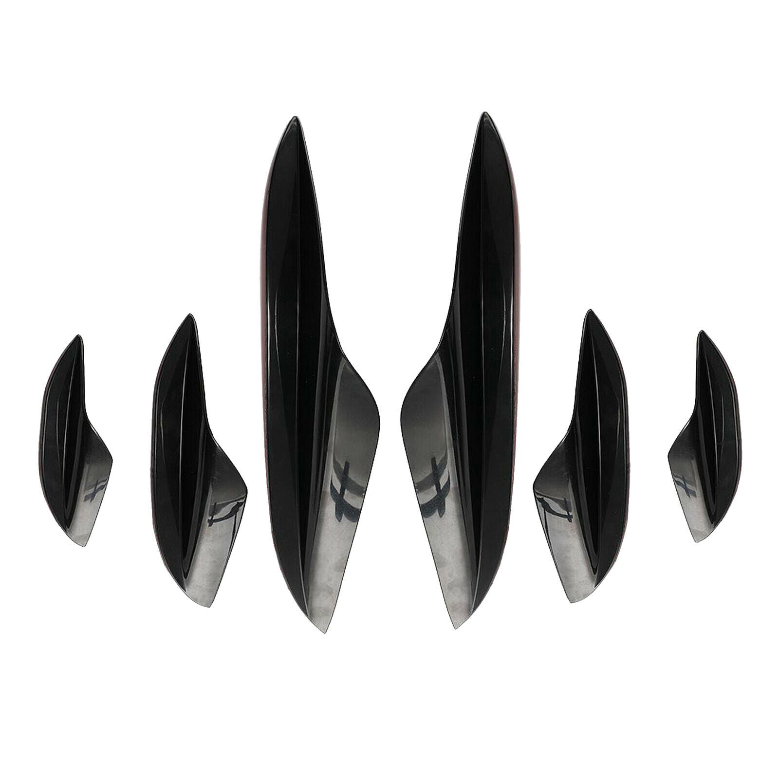 Universal Exterior Front Bumper Lip Splitter Fins Spoiler Canards Truck SUV