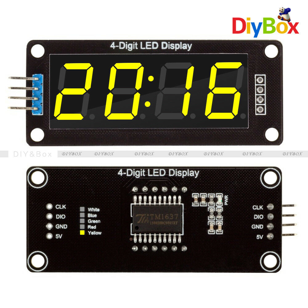 0.56''Inch TM1637 4Bit Digital LED Anzeige Clock Tube Display For Arduino Yellow