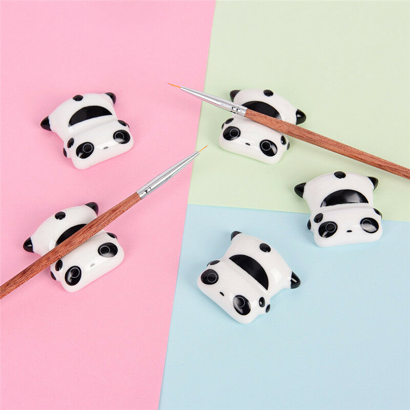 Nail Brush Pen Rack Ceramic Stand Holder Cute Panda Manicure Nail Art Tool TwJDD