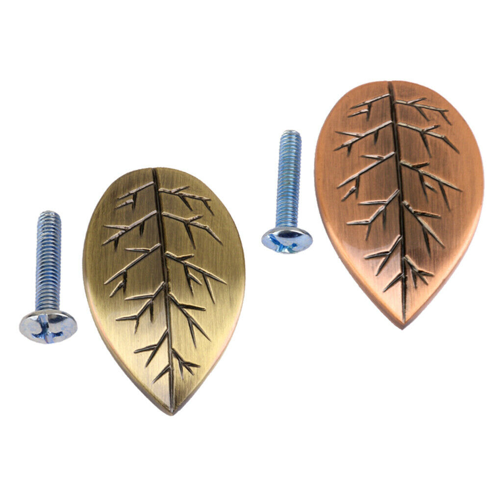 2x Rural Door Pull Living Room Decorative Knob Handle w/ Screws Ornaments